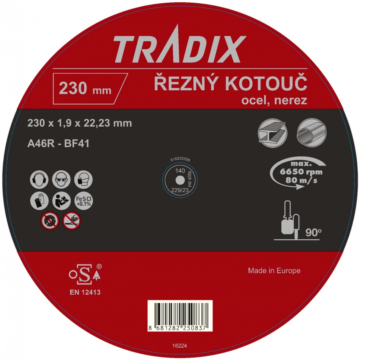 Kotouč řezný Tradix 230x1,9 mm - 230.webp