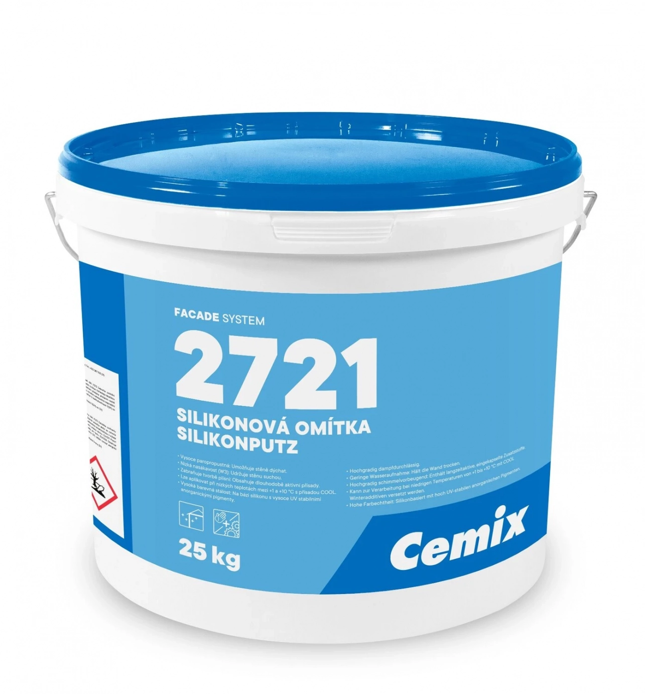 Omítka pastovitá Cemix 2721 silikonová zrno 1,5 mm 25 kg BI00 bílá - 2721_25kg_922_8x323_74_bucket.webp